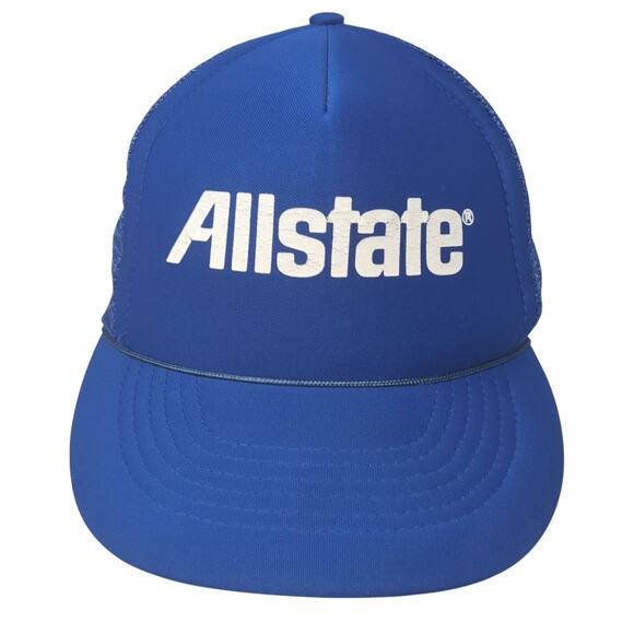 Allstate Snapback Trucker Hat Blue One Size Adjustable Lightweight Rope Capital - Picture 1 of 9